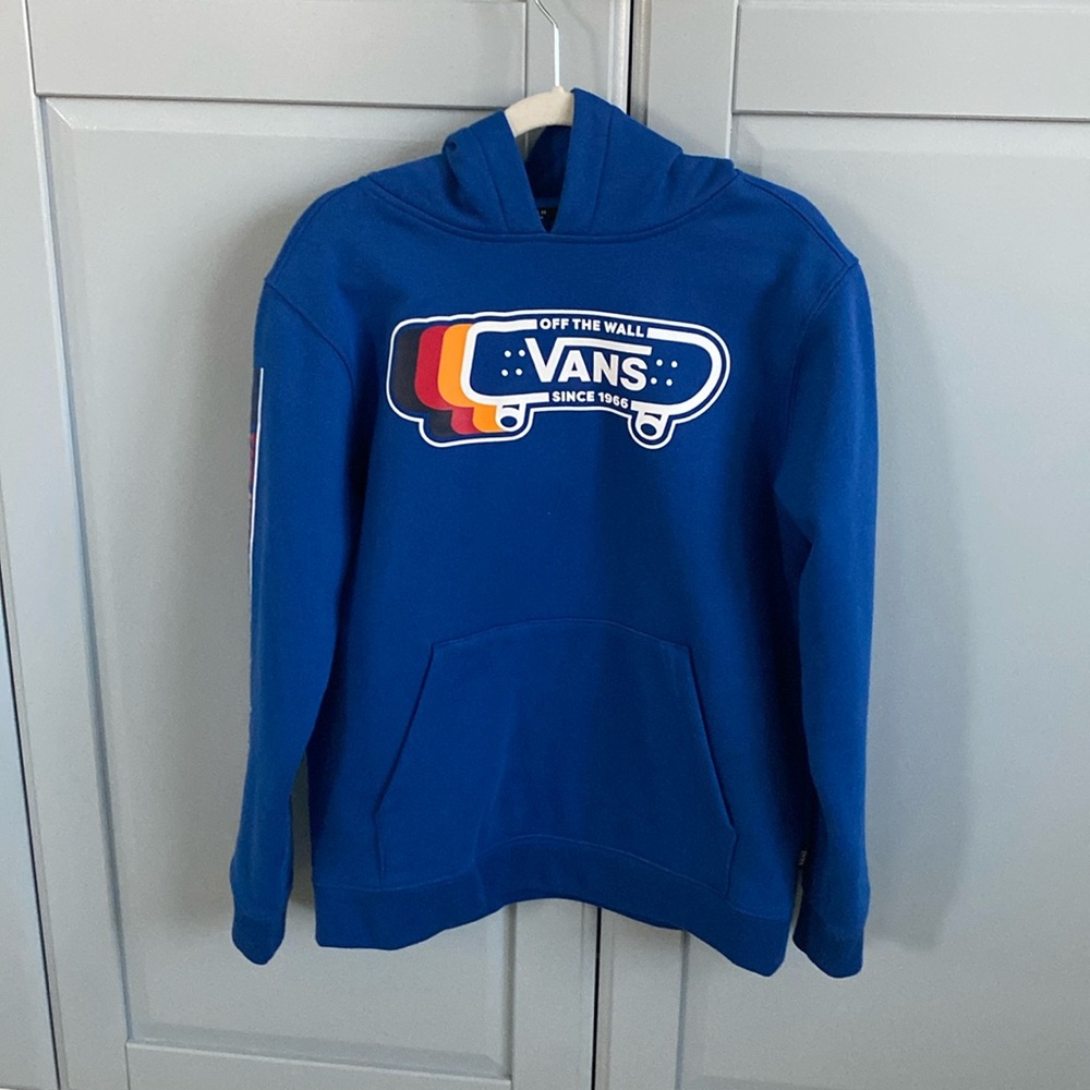 Vans Blue Hoodie Sweatshirt - Kids Medium